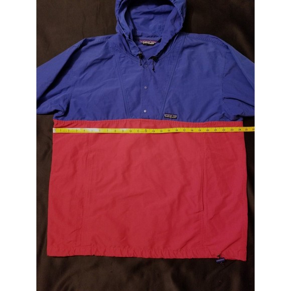 VTG 90s Patagonia Hoody Pullover Sailing 1/4 Snap Marsupial Jacket Men's Large - Picture 5 of 11
